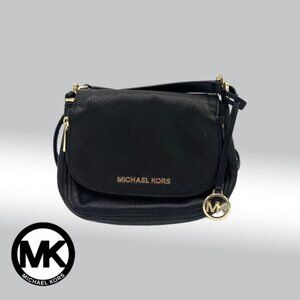 Michael Kors Black Crossbody with Gold Accents